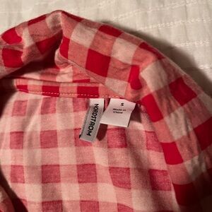 Nordstrom pajama set pink and checkered